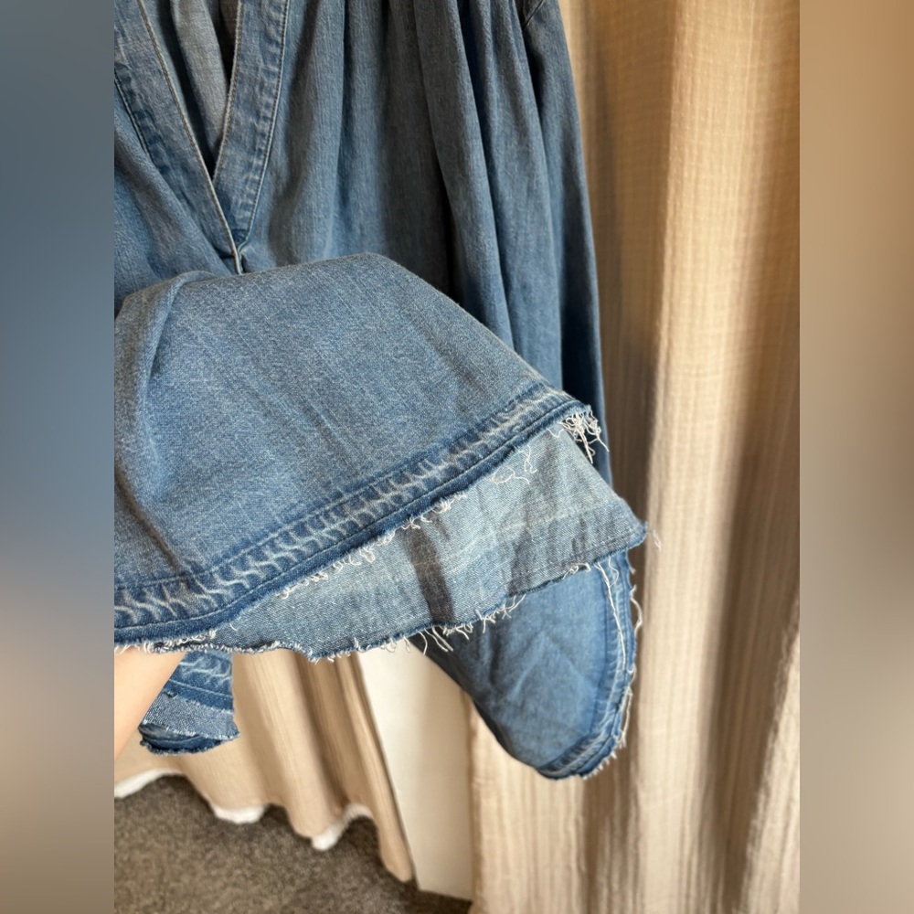 Like new Free People Denim Tunic Top- Small - Picture 7 of 11